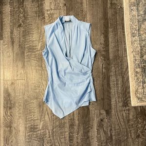 Light blue top
